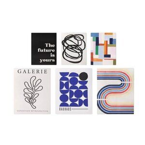 ROOM ESSENTIALS 6pc Modern Movement Wall Art Set Poster Prints